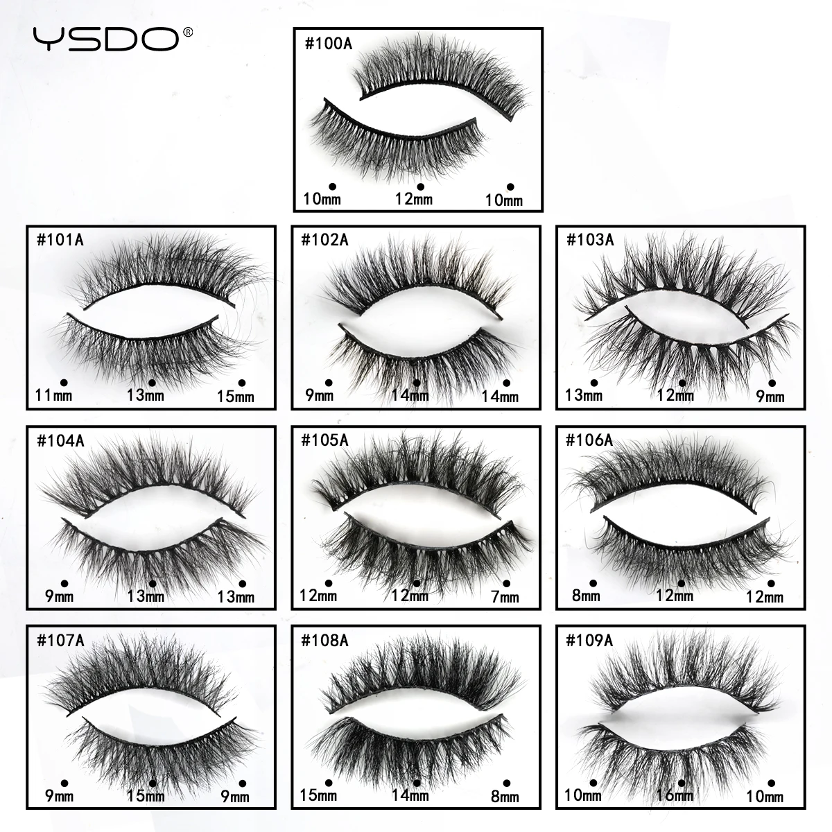 Hurtownia 100 szt. sztucznych rzęs 3D z imitacji norek, naturalne długie puszyste rzęsy, delikatne rzęsy do makijażu, krótkie sztuczne rzęsy do przedłużania.