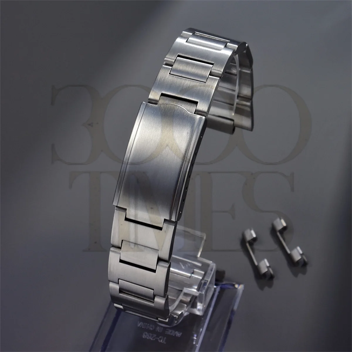 18MM  20MM Silver Curved End Solid Stainless Steel H Type Bracelet Fit For Seiko Rally Vintage Clasp