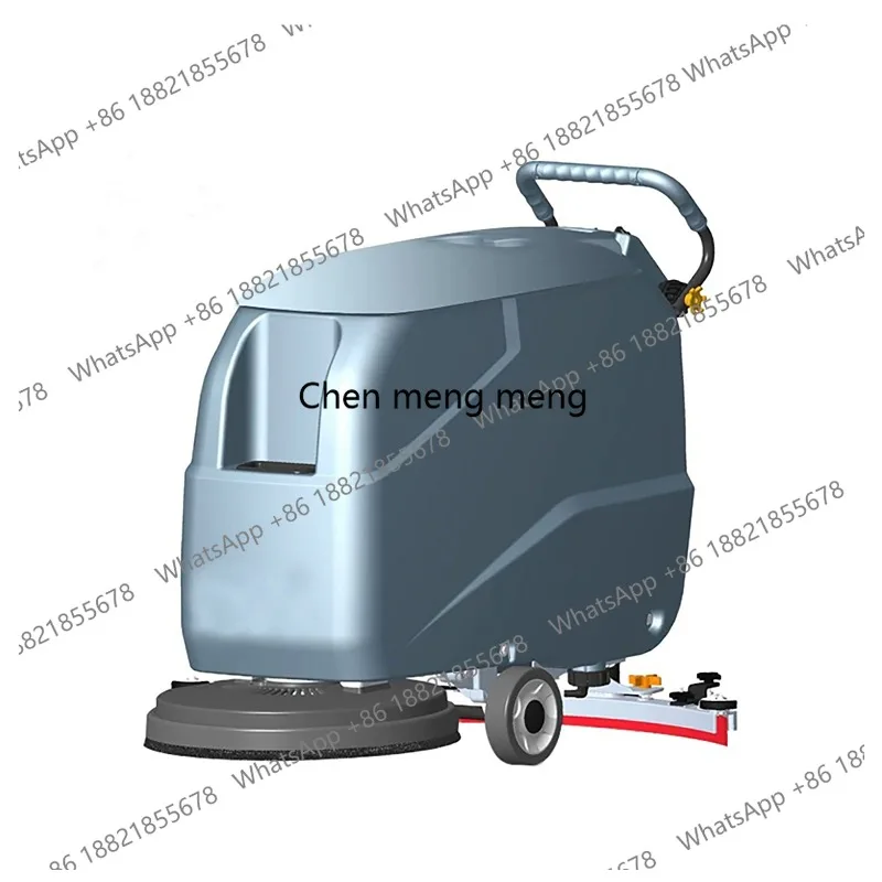 

Hand push double brush washing machine Industrial commercial workshop Shopping mall washing, suction and towing machine