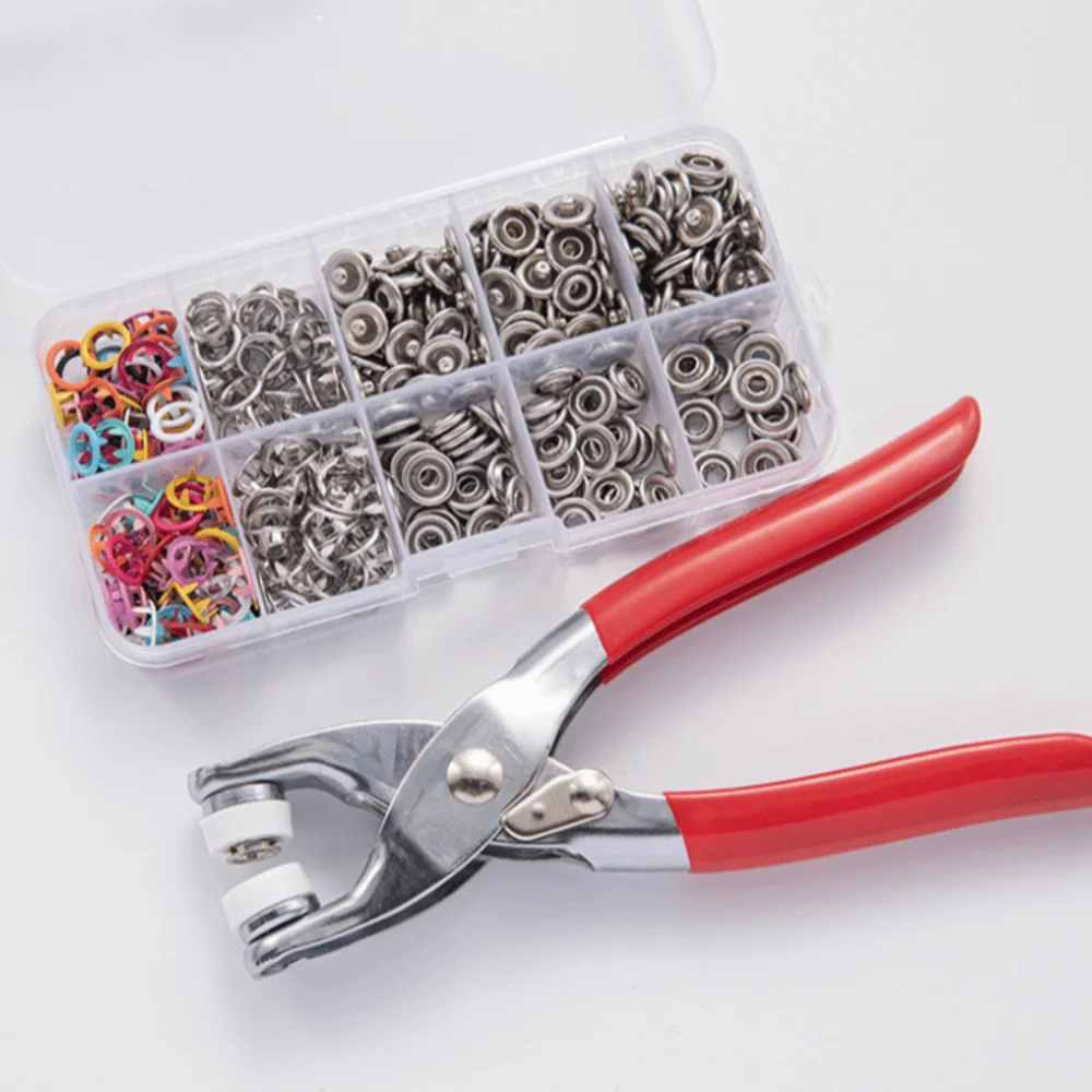 50/100Sets DIY Craft Five Claw Buckle Clamp Set Multi-Purpose 9.5mm Snaps Buttons Snap Button Installation Easy To Use Seam-free