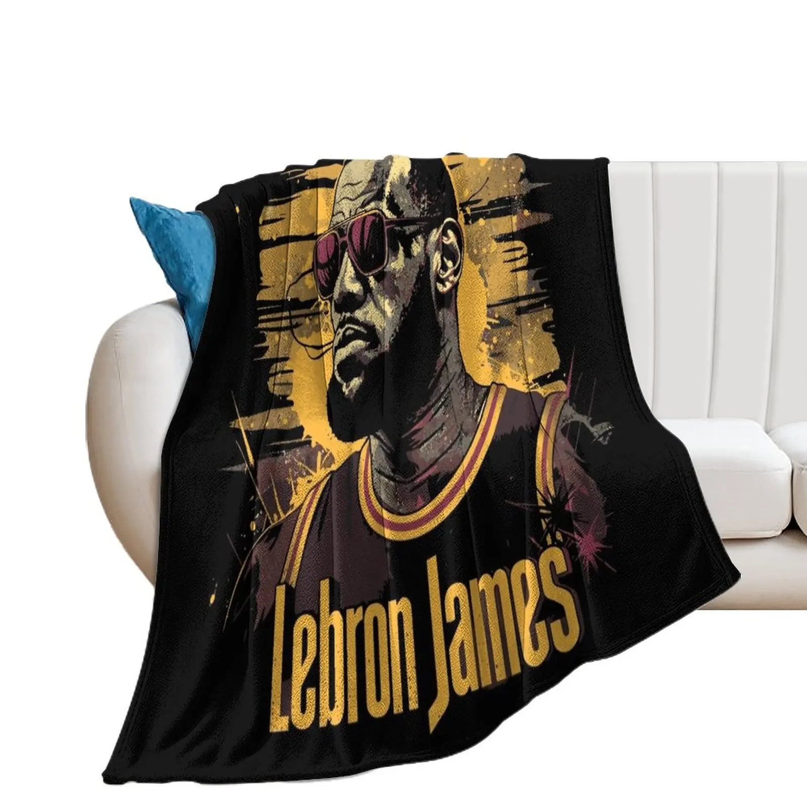 LeBron James Throw Blanket Flannels bed plaid decorative For Decorative Sofa Blankets