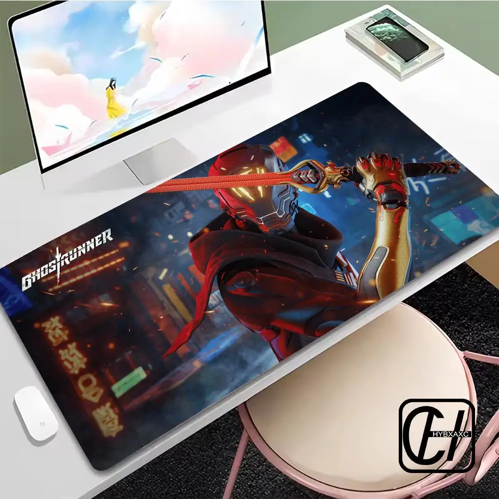 Ghostrunner Mouse Pad Large rubber mouse pad with lock edge computer gamer HD printing desk pad keyboard pad