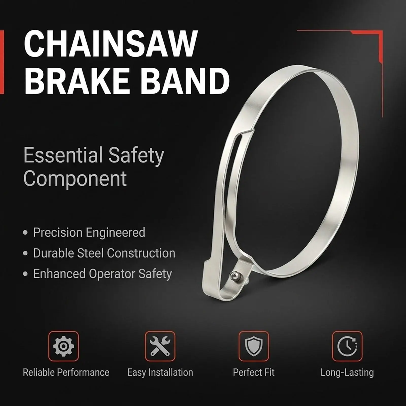 Chainsaw Steel Brake Band High Durability Easy Install Replacement for MS240 MS260 024AV