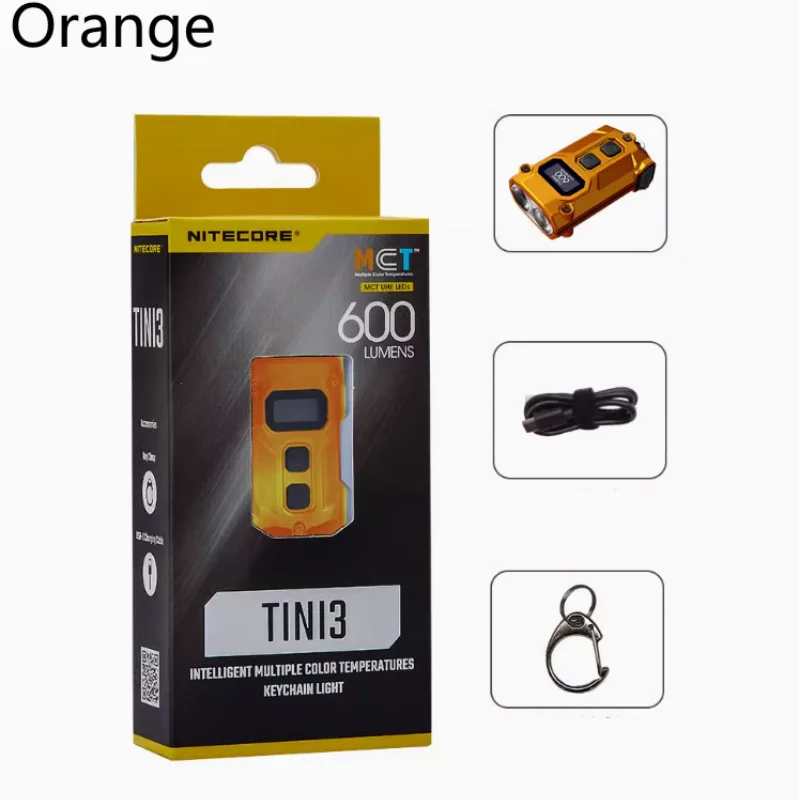 NITECORE TINI3 USB-C oplaadbare 600-lumen sleutelhangerlichtzaklamp