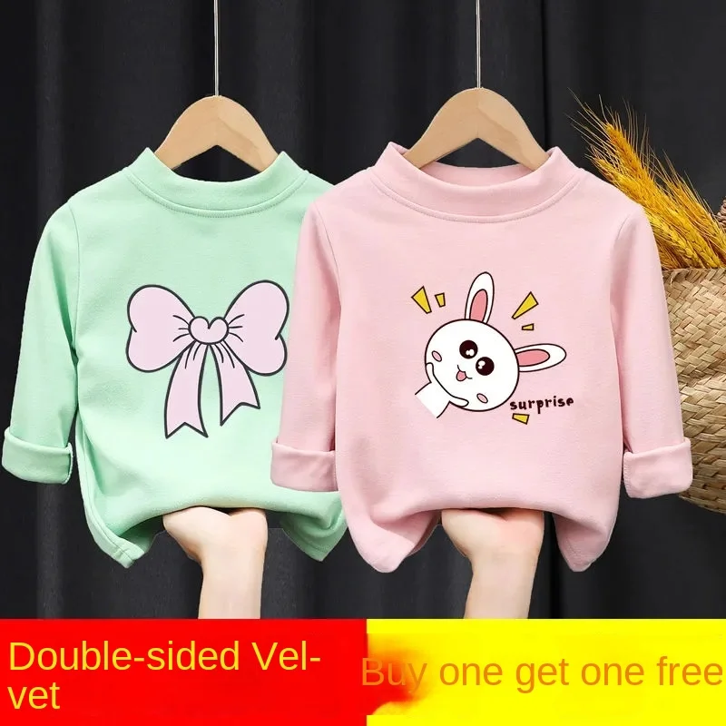 2 PCS Long Sleeve T-Shirts Infant to Little Kid Toddler Cartoon Cute Soft Tees Children Full Tops fits 2-10 Years