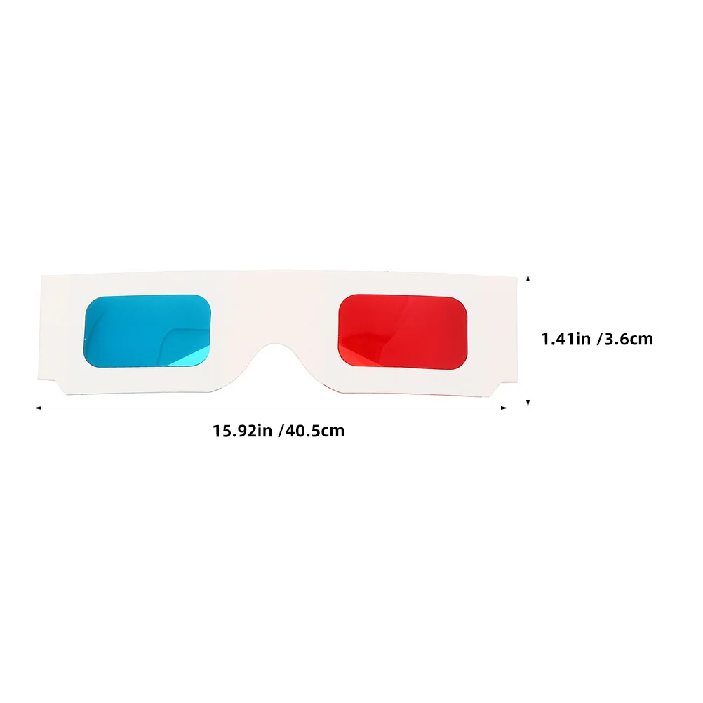 60 stuks rood blauw karton lichtgewicht compacte thuisbioscoop bekijken accessoires voor alle leeftijden 3D-films bril voor films