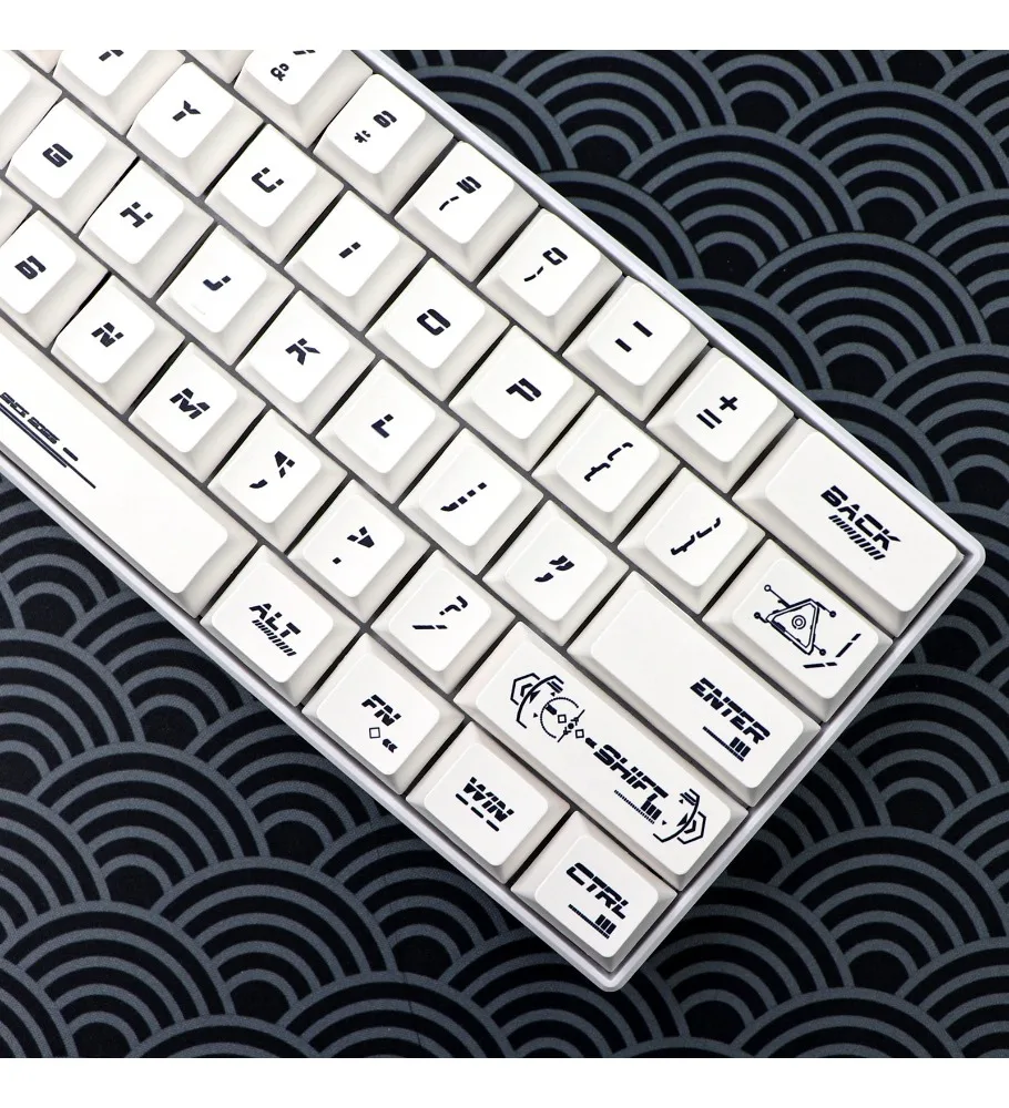 Original high-tech split keycap PBT thermal sublimation 138 keys, suitable for 61 64 68 87 104 108