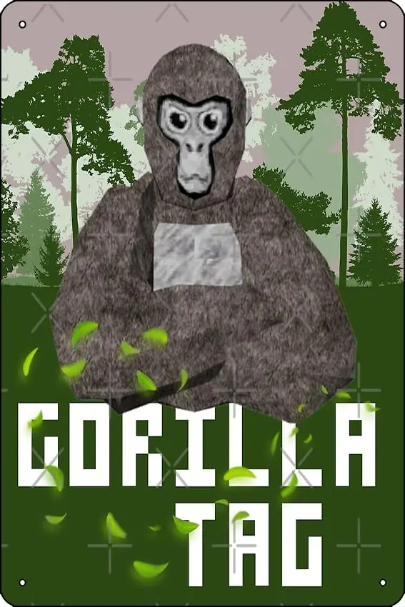 

Oedrtqi Gorilla Tag - Gorilla Tag Pfp Maker постер, забавный металлический жестяной знак для домашнего декора кухни, бара, комнаты, гаража;