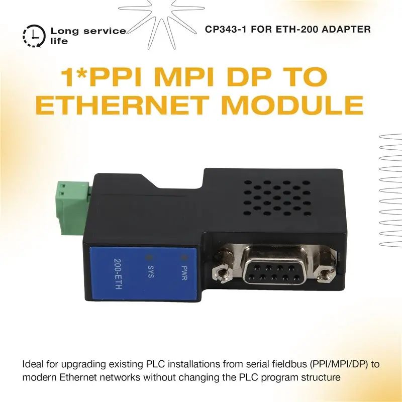 MPI DP to Ethernet Module for S7-200 SMART PLC Communication,Modbus Protocol,CP343-1 for ETH-200 Adapter 200