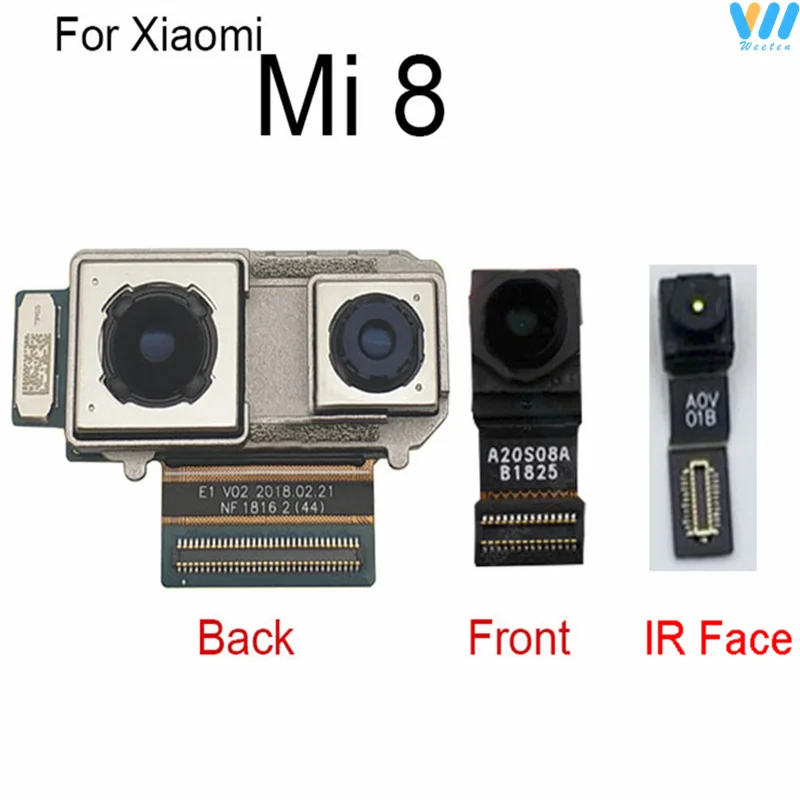 Front Rear Camera For Xiaomi Mi 8 8SE Mi 9 9SE/8 9 Lite CC9 Back Main Camera & Small Front Facing Camera Flex Cable Repair Parts