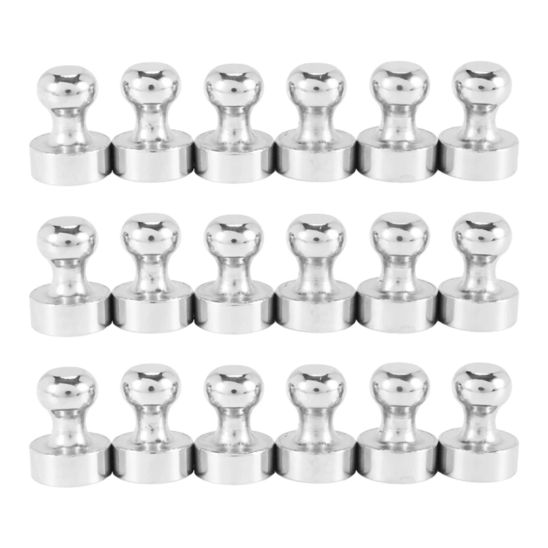 

18Pcs Metal Magnetic Push Pins Magnetic Thumb Tacks, Practical Fridge Magnets, Perfect For Whiteboard, Magnet Board