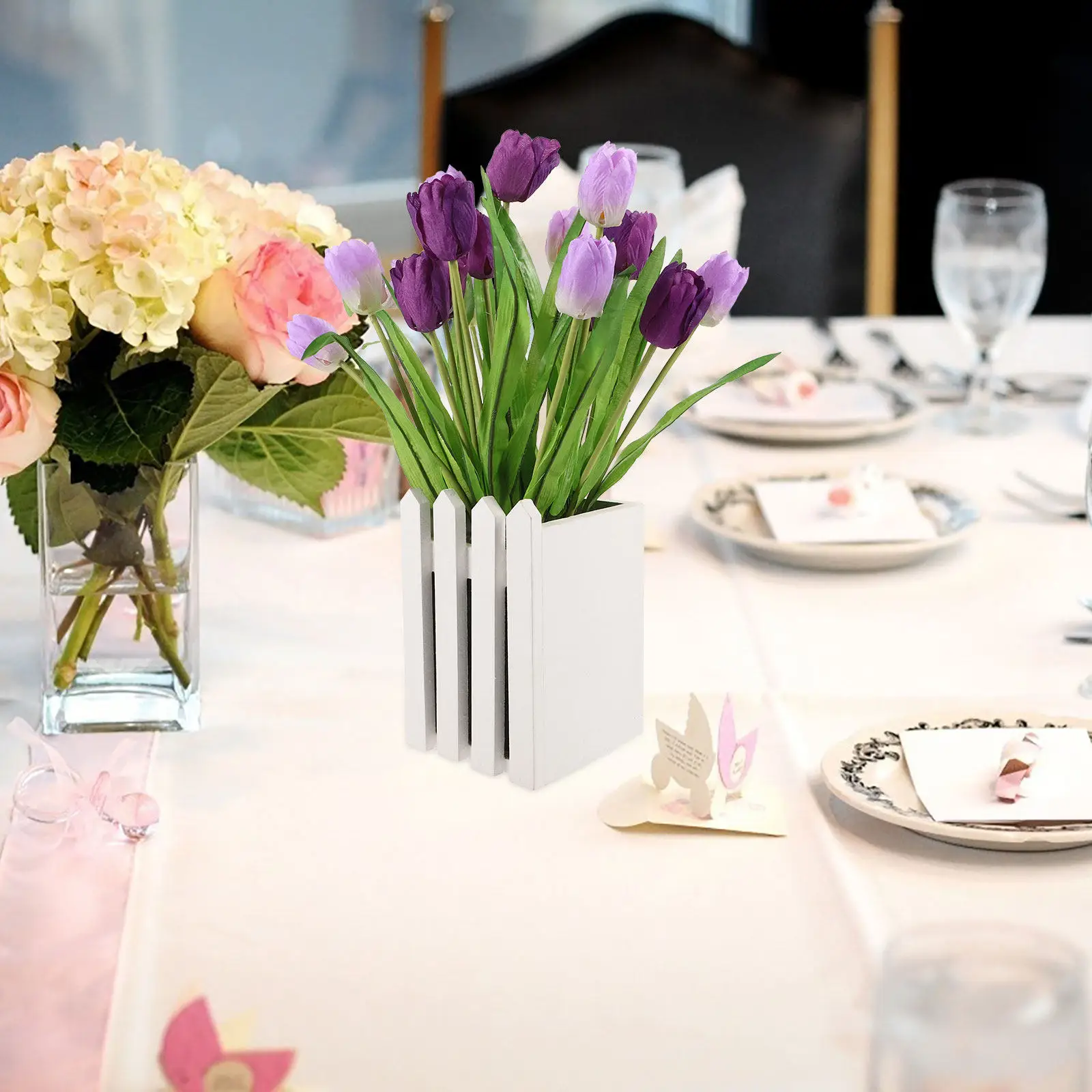 

Real Touch Artificial Flowers Fence for Wedding Party Home Decor Vase Table Centerpiece Outdoor Indoor Decoration