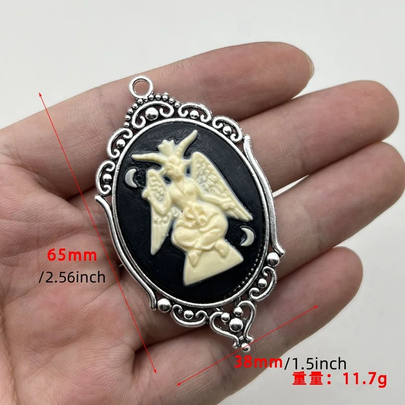 2PCS  Charms Dark Gothic Goth Demon Devil Baphomet Goat Pendant Fit Jewelry Making DIY Jewelry Findings