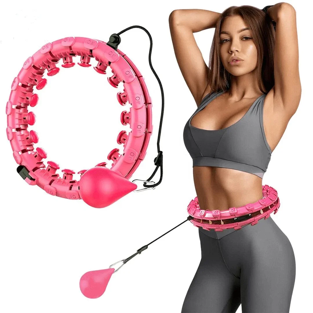 26 Chains (56 Inches) Infinite Gym Hoops Smart Gym Equipment for Adults Weight Loss Plus Size Women Hula Hoops
