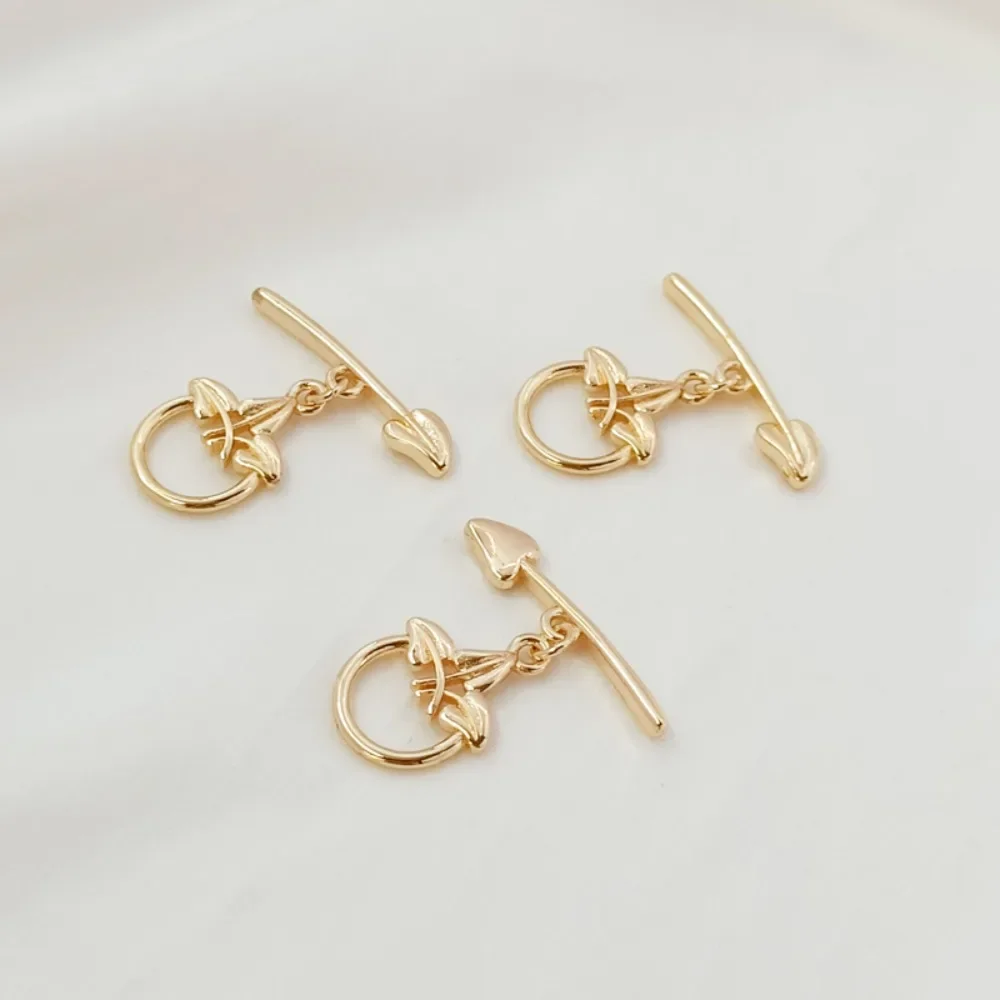 

14-каратное позолоченное гладкое простое застежка в форме наконечника стрелы OT ручной работы DIY жемчужный браслет ожерелье торцевая застежка аксессуар