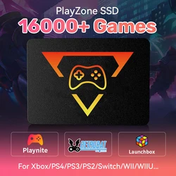 PlayZone 1TB External Emulator Game SSD Built-in 16000 Retro&AAA Games Portable Game Hard Drive For Xbox/Switch/PS4/PS3/NGC/WII