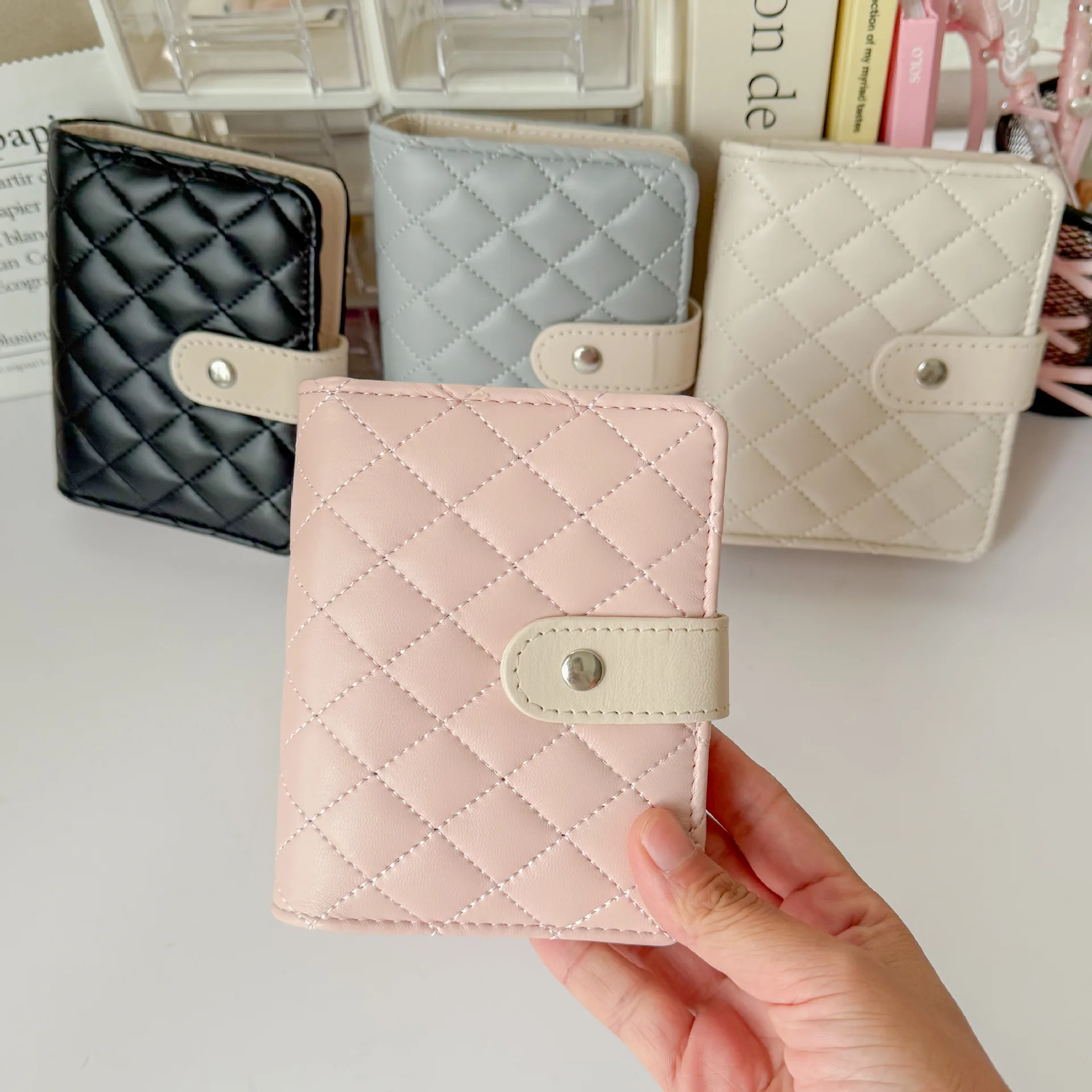 Notebook Dotted A5 - M5 PU Grid Pink Black White