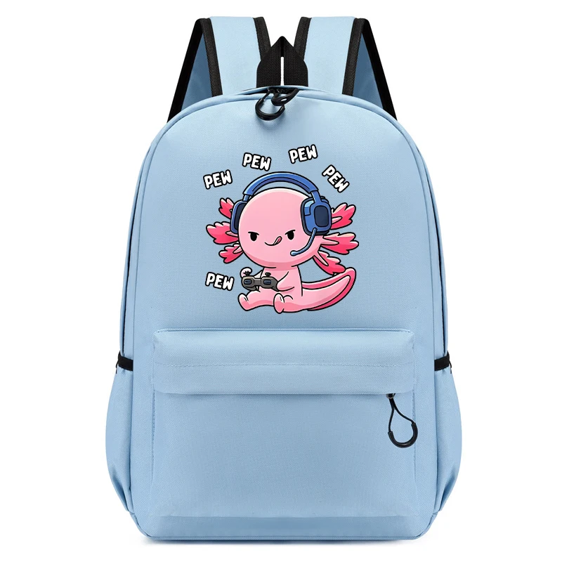 Zainetto regalo per bambini di lusso Axolotl gioca a giochi zaino Anime zaino carino cartone animato zaino piccolo zainetto per l'asilo