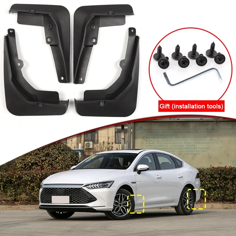 

Car Styling For BYD Qin Plus DMi 2022 2023 ABS Car Mud Flaps Splash Guard Mudguards MudFlaps Front Rear Fender Auto Accessories