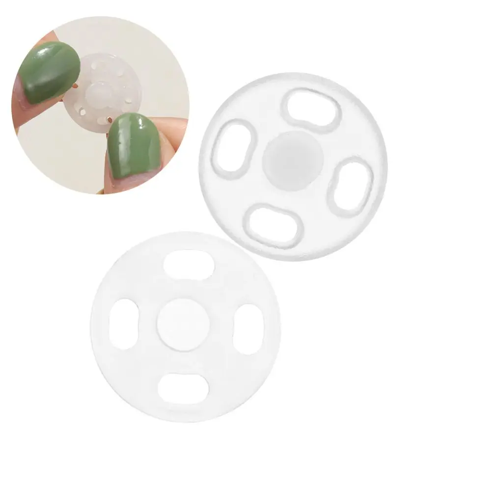 100Pcs Transparent ABS Plastic Invisible Snap Fasteners Press Button DIY Handmade Crafts Round Flatback Stud Sewing Accessory