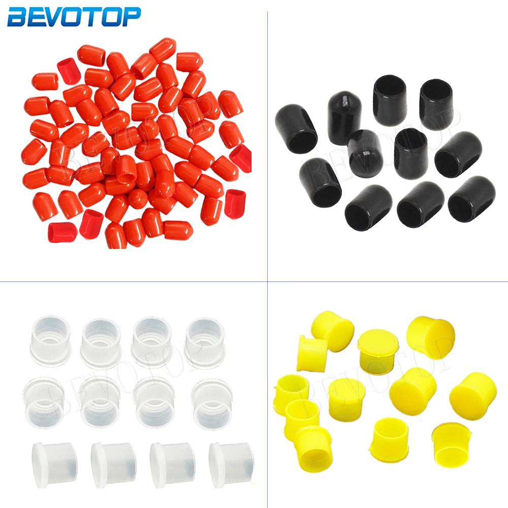 Red/Black/White/Yellow SMA Male/Female Adapter Rubber Covers Dust Cap Φ=6mm/8mm for SMA Connectors Plastic Covers Dust Cap