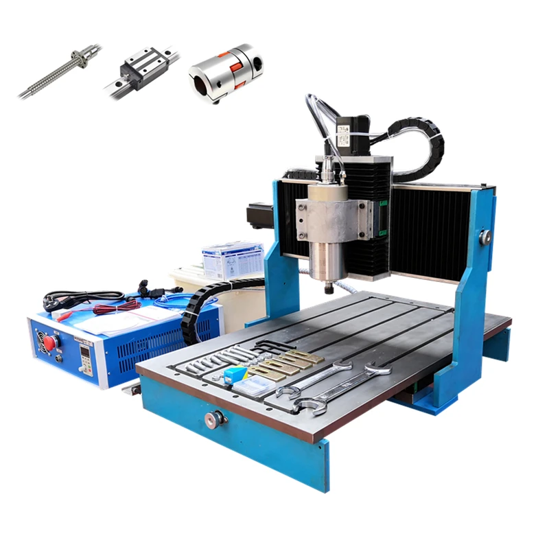 Linear Guideway CNC Router 6040L 1.5KW 2.2KW USB 4Axis Metal Engraving Machine Steel Table