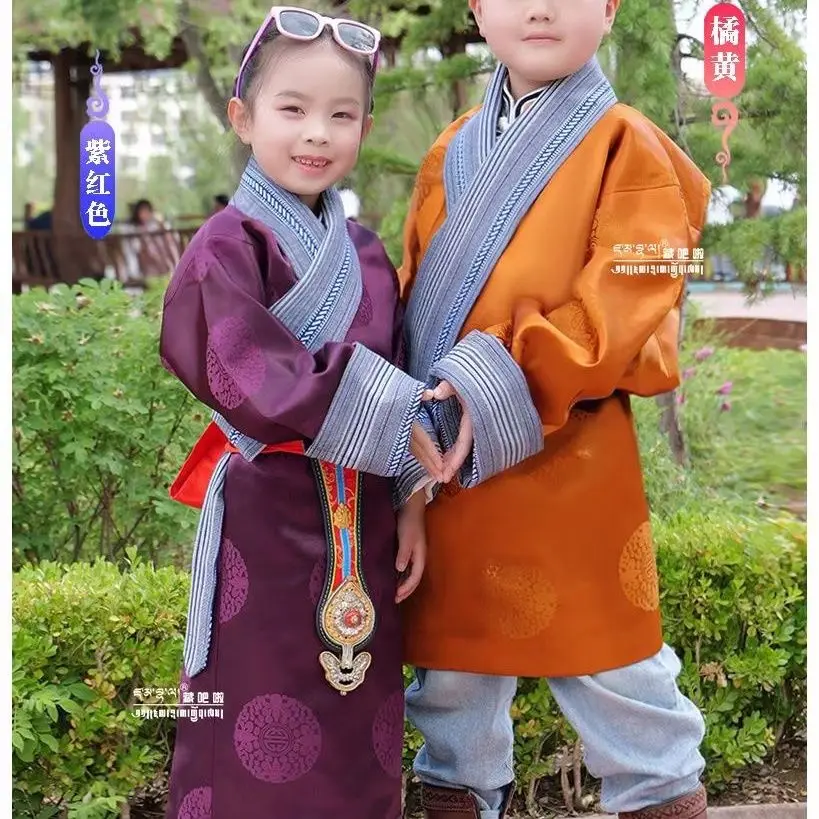 Filles enfants danse Kangba vêtements tibétains nouvelle Robe tibétaine mode tibétaine