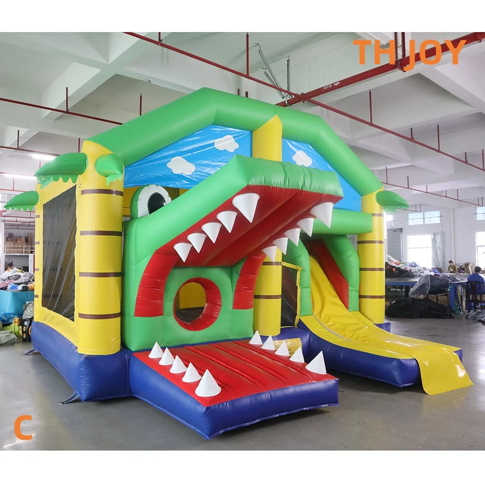 배송비 포함, 악어 모양 에어바운스, 슬라이드가 있는 상업용 에어바운스
