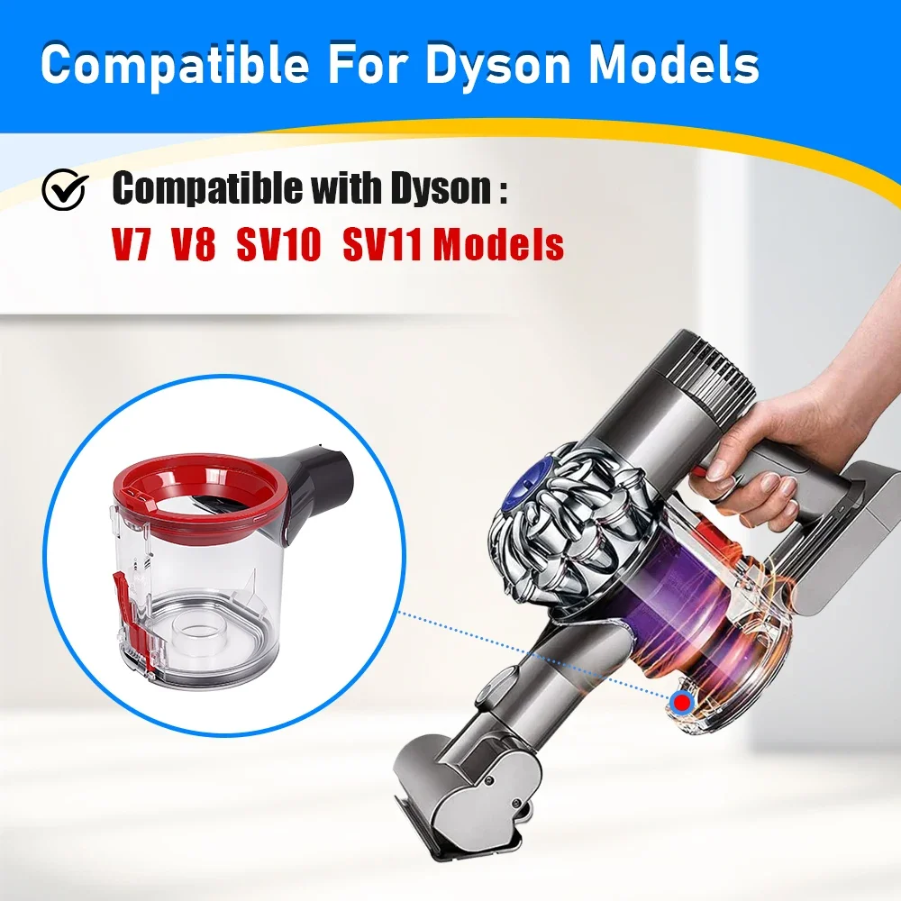 Сменный контейнер для пыли для Dyson V7 V8 SV10 SV11, ручной беспроводной пылесос, аксессуары, запасные части