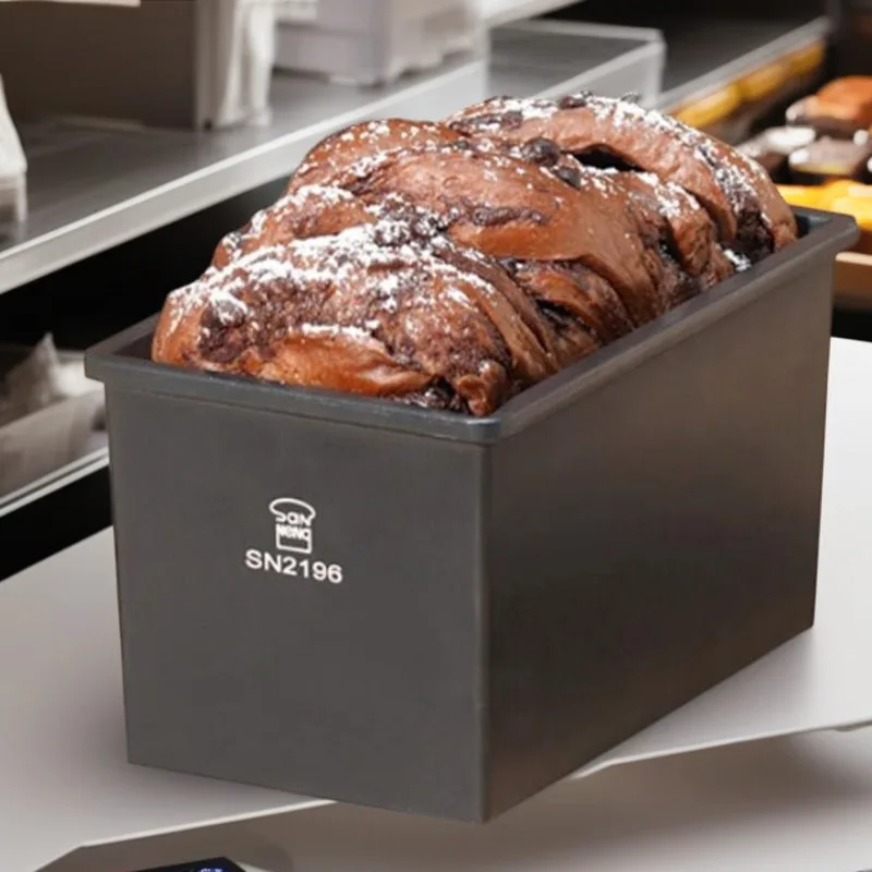 

Антипригарная форма для тостов с низким содержанием сахара, 450 г, маленькая коробка для хлеба с крышкой, японская форма для хлеба для выпечки, домашняя духовка для буханки, кухонный инструмент