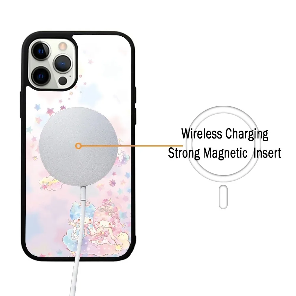 L-Little T-Twin Stars S-Sanrio Phone Case For IPhone 15 14 13 Pro Max 11 12 Mini Alex Mirror For Magsafe Wireless Charging Cover