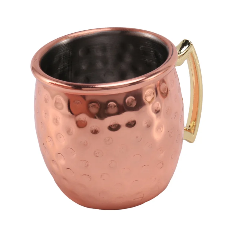 كوب صغير من الفولاذ المقاوم للصدأ سعتين من الفولاذ المقاوم للصدأ في موسكو كوب إسبرسو صغير مطلي بالنحاس طقم أكواب مكون من 16-Tvdae #2