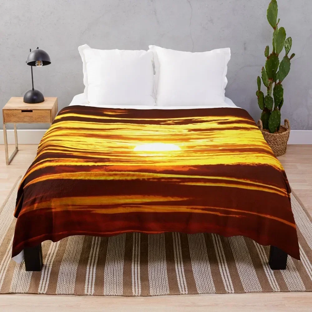 

Setting Sun Throw Blanket Spring Fall Cozy Throw Blanket for Couch