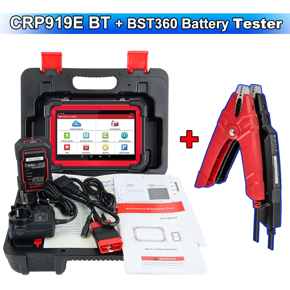 Image of Launch X431 CRP919E BT Bidirektionaler OBD2-Scanner CAN FD Alle Systeme Kfz-Diagnosegerät FCA 35 Rest mit BST360 Batterietester
