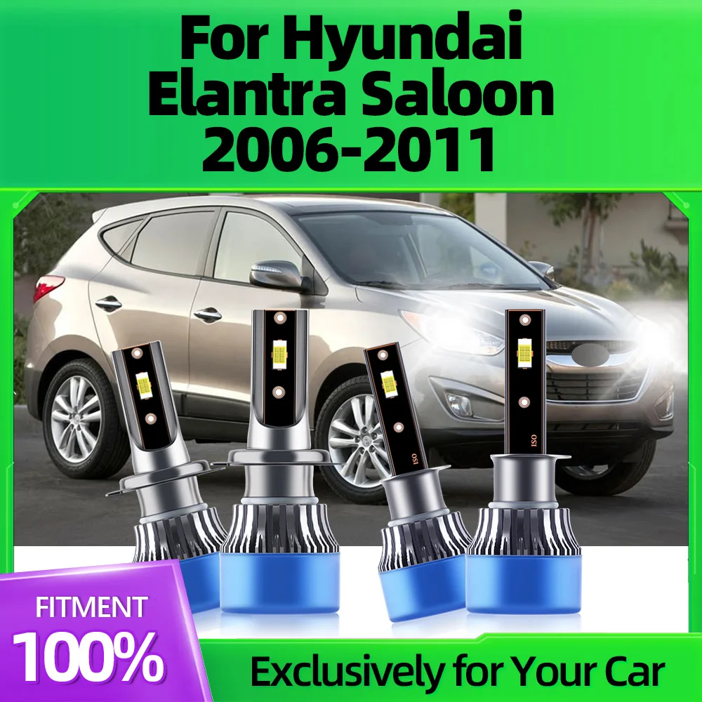 

2/4Pcs 6000K Car Led Headlights 20000LM Auto Headlamp Turbo Lamps For Hyundai Elantra Saloon 2006 2007 2008 2009 2010 2011