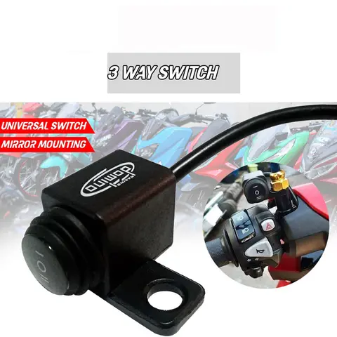 DOMINO 미니 드라이빙 라이트 미러 마운트 스위치, 위험 안개등 ON OFF ON 스위치 3WAY