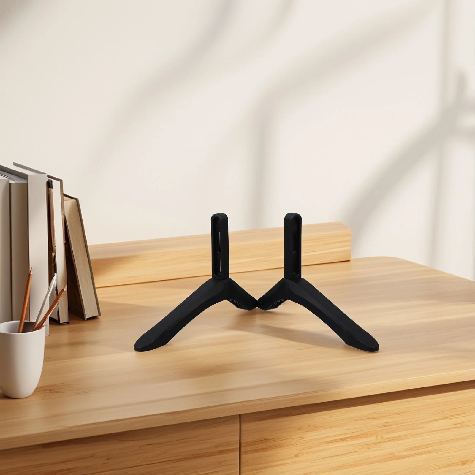 

1Set Stand Base Plastic Universal Pedestal Feet Holder for Bedroom Living Room Tabletop Legs Replacement Screen Mount