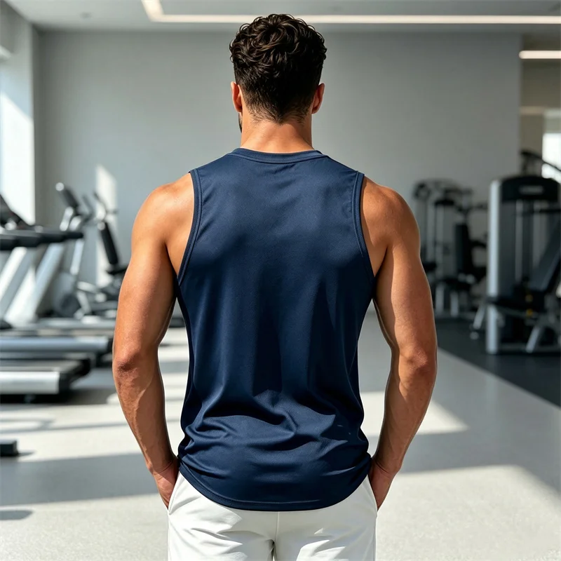 Running Tank Top Men Summer Sport Gym Vest Quick Dry Training Tank top Workout Singlets Man Fitness Bodybuilding Sleeveless tops
