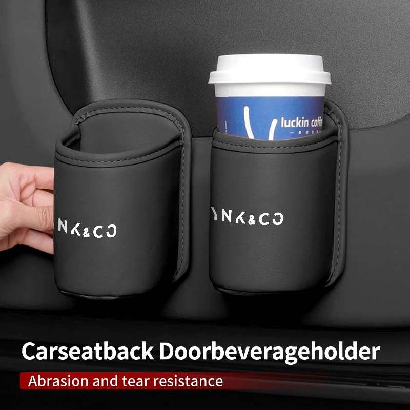 باب السيارة كأس الماء حامل المقعد الخلفي شرب الرف صندوق تخزين جلدي ل LYNK & CO 06 03 05 08 09 01 02 هاتشباك BX11 EX11 صفر #2