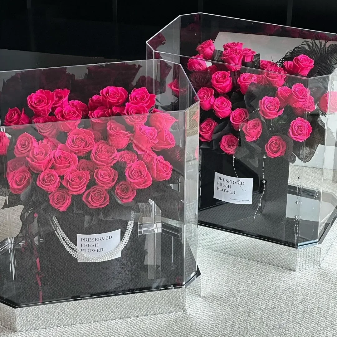 Giant Hug Bucket 214 Valentine's Day Confession Transparent Acrylic Flower Box Wedding Gift