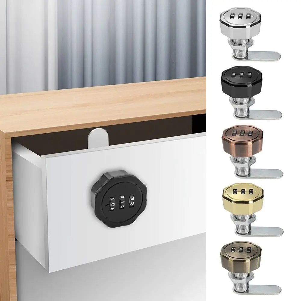 New Zinc Alloy Password Lock Anti-theft Furniture Combination Lock Hardware Security Drawer Lock Cupboard Drawer