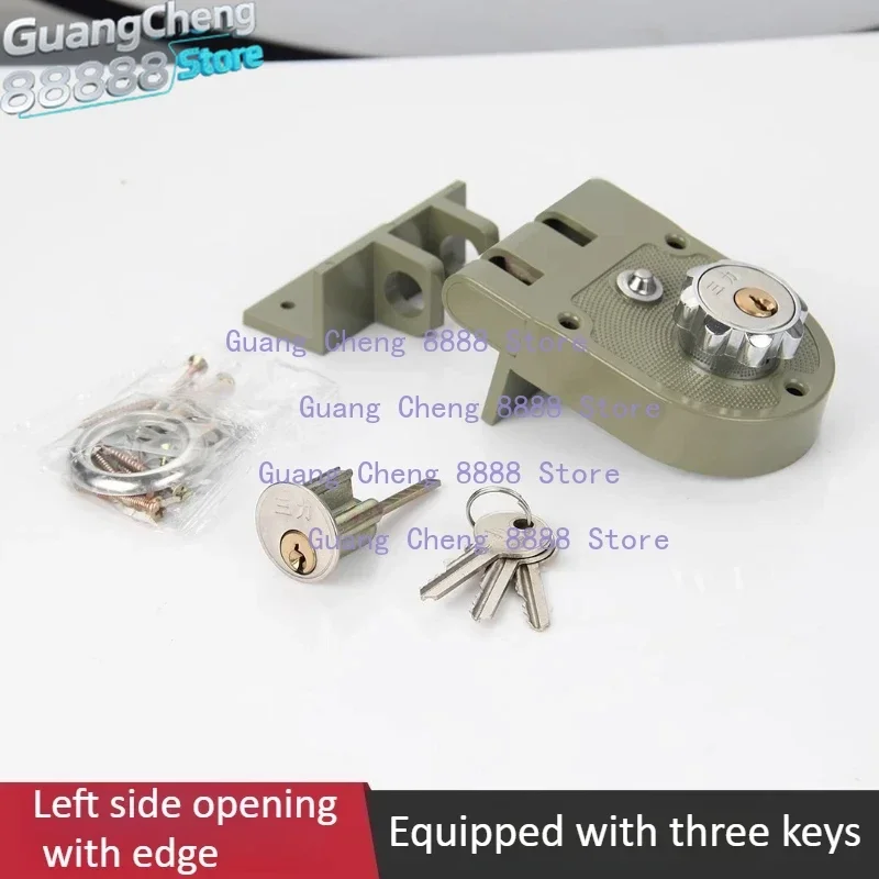 Outdoor Door Steel Gate Lock Strength Wheel Hook Warehouse Iron Automatic Latch Exterior Double Open Sliding