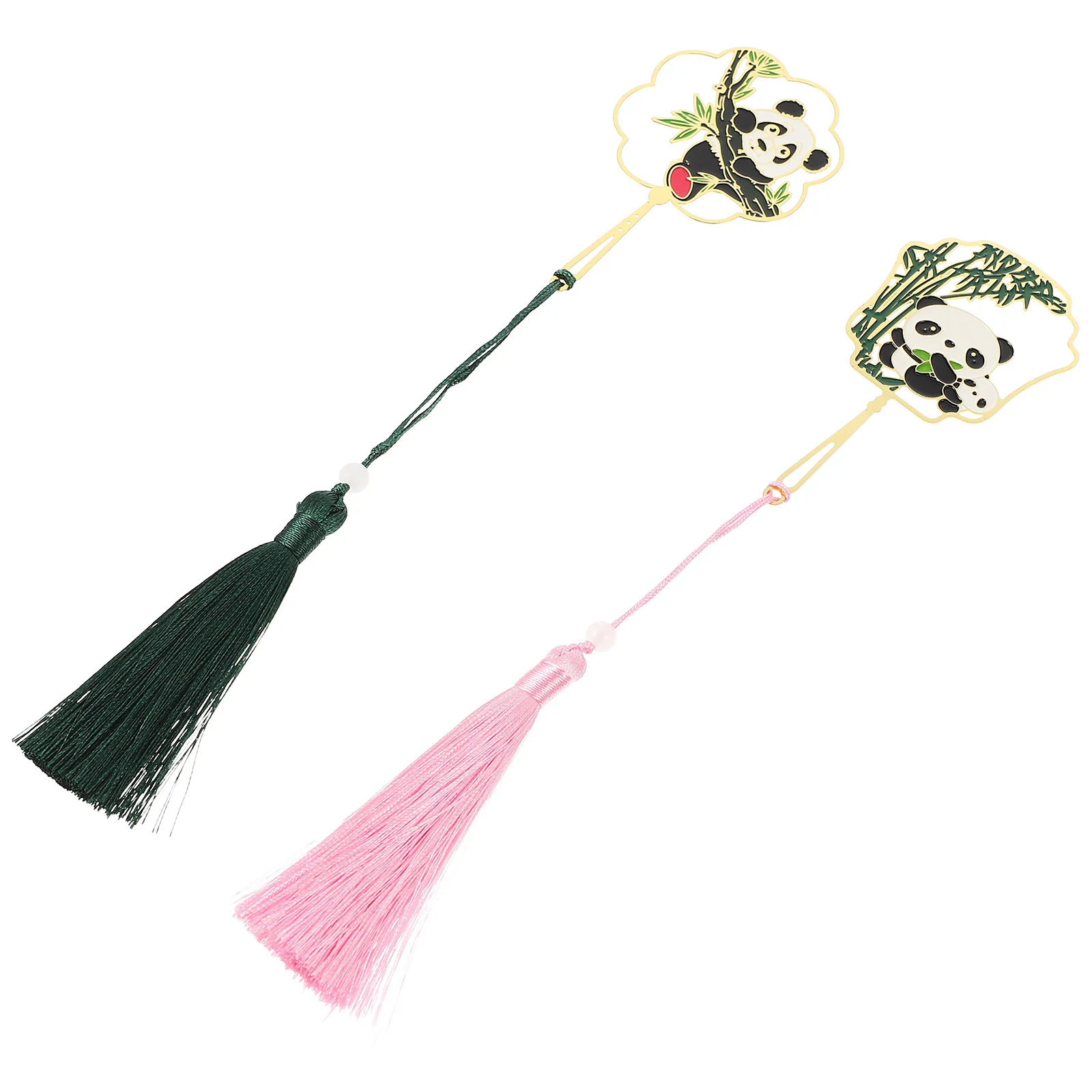 

2Pcs Metal Panda Shape Bookmarks Cartoon Reading Page Markers Small Portable Book Clips for Adults Reading Page Marker
