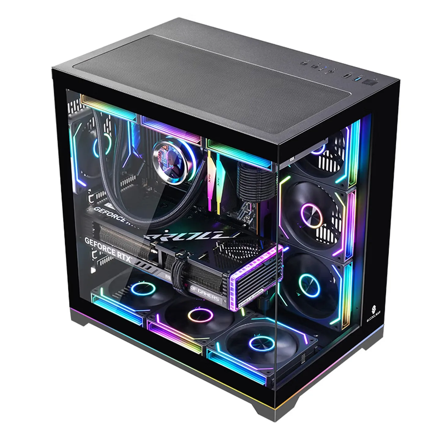 WJCOOLMAN Guyongzhe PLUS Rainbow Edition Sea View Room Computer Case / 360 Water Cooling / ARGB Lighting Strip