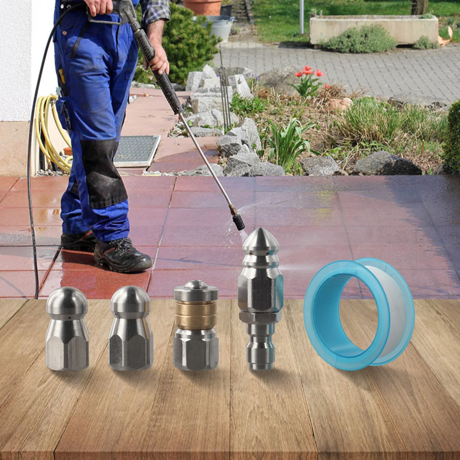 

High Efficiency 14 Inch Stainless Steel Nozzle Head for Effective Debris Removal in High Pressure Washing Machines