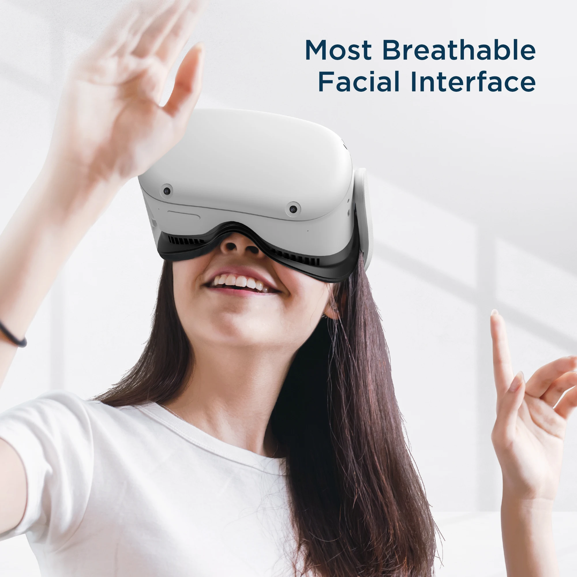 ออกแบบกีวี Face Bantal Alas ใช้ได้กับ Oculus Quest 2อุปกรณ์เสริมฟิตเนส Facial อินเทอร์เฟซเปลี่ยนโฟม Pad