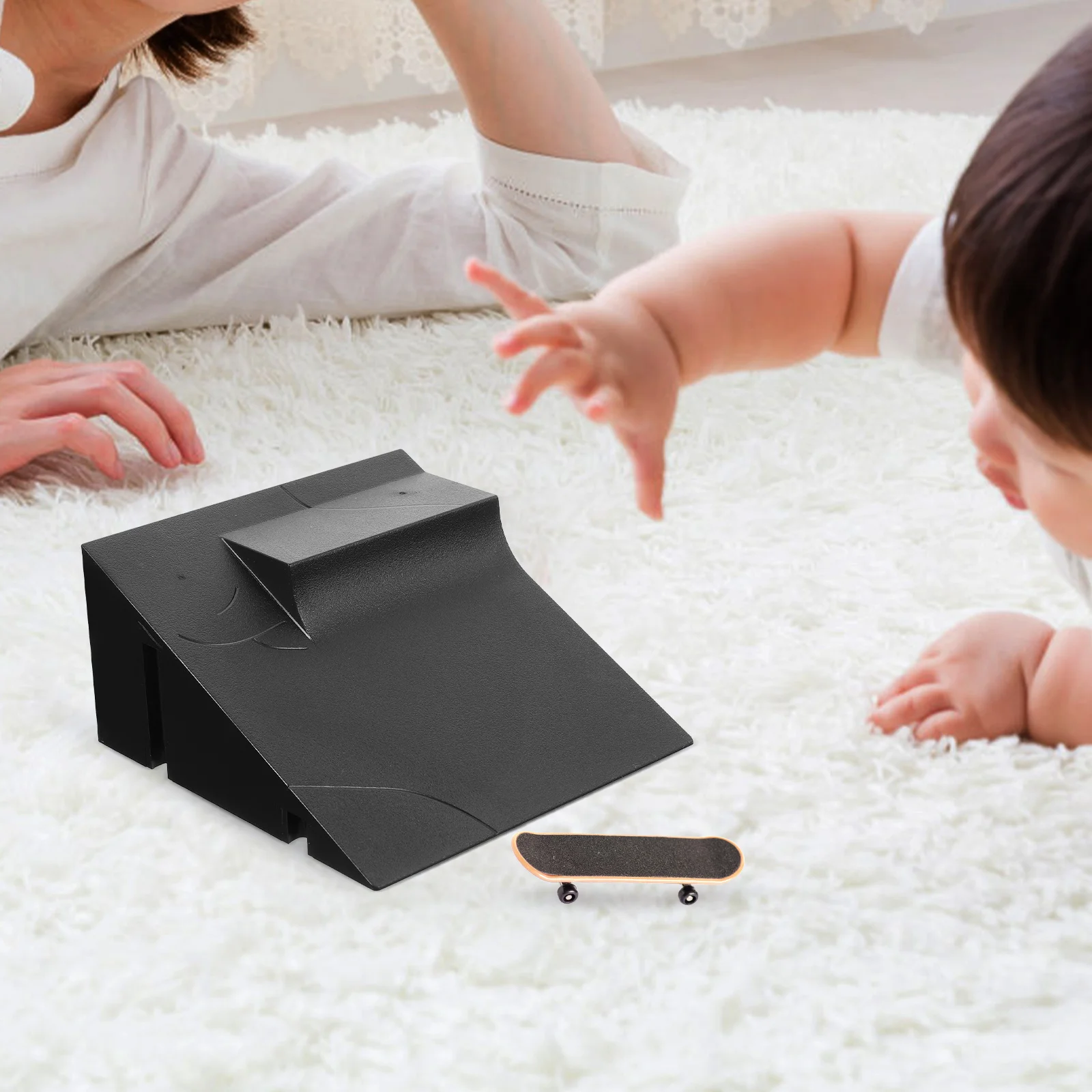 

Finger Skateboard 12pcs Plastic Ramps Panels Bowl Corner Training Props for Kids Coordination Development