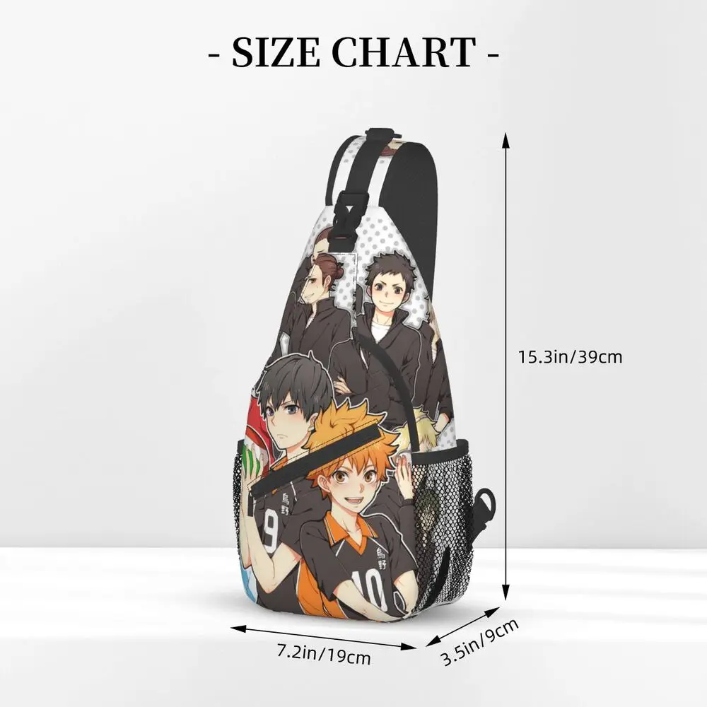 Haikyuu Anime Sling Bag Chest Crossbody Shoulder Backpack Outdoor Sports Daypacks Volleyball Hinata Tanaka Fashion Satchel