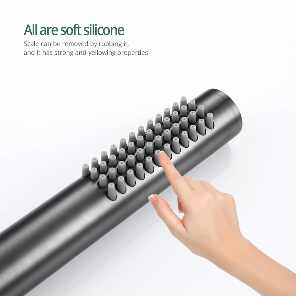 Gunmetal ก๊อกน้ํา 8-16 ''ติดผนังปกปิดควบคุมสนับสนุน Hot & Cold ห้องน้ํา Tap มือถือ 2 วิธีชุดฝักบัวอาบน้ํา