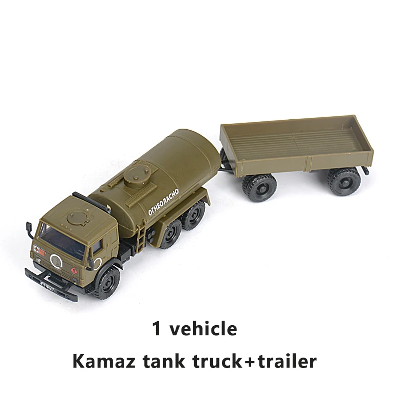 Militar caminhão montagem quebra-cabeça modelo para meninos, simulado artilharia brinquedo, foguete russo, KAMAZ-5350, 1:72